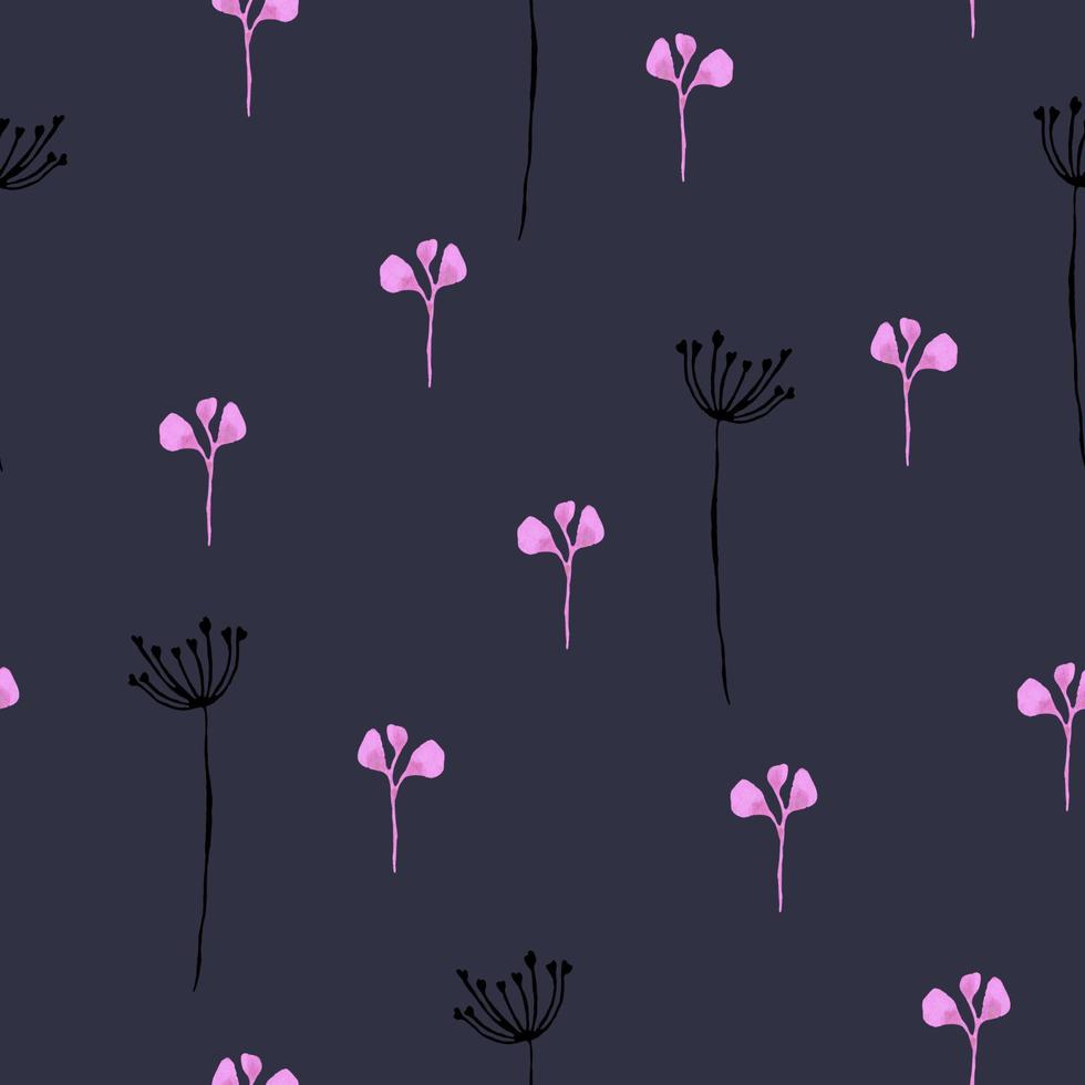 Seamless floral pattern in boho style. vector