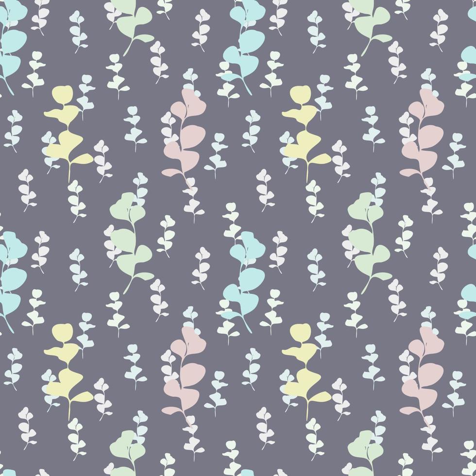 Abstract seamless pattern watercolor leaves for print design vector