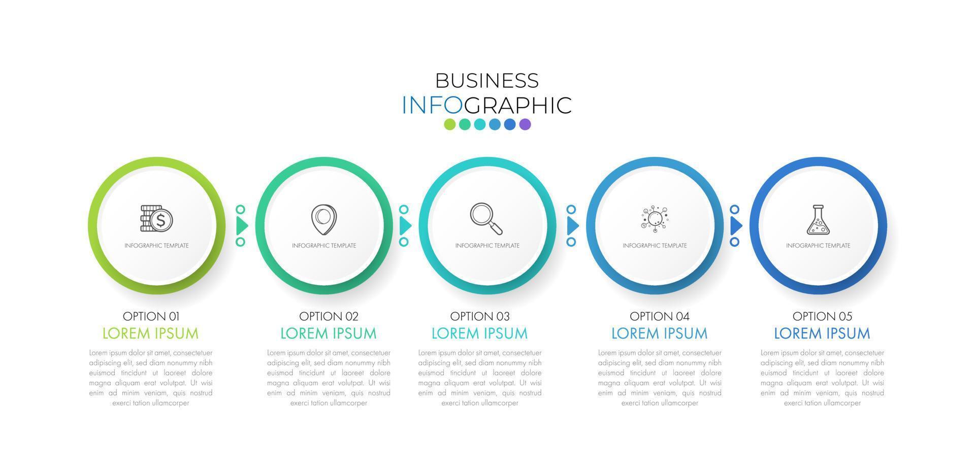 Modern infographic Timeline template can be used for workflow layout, diagram, number options, web design. Infographic business concept with 5 option, parts, steps or processes. vector