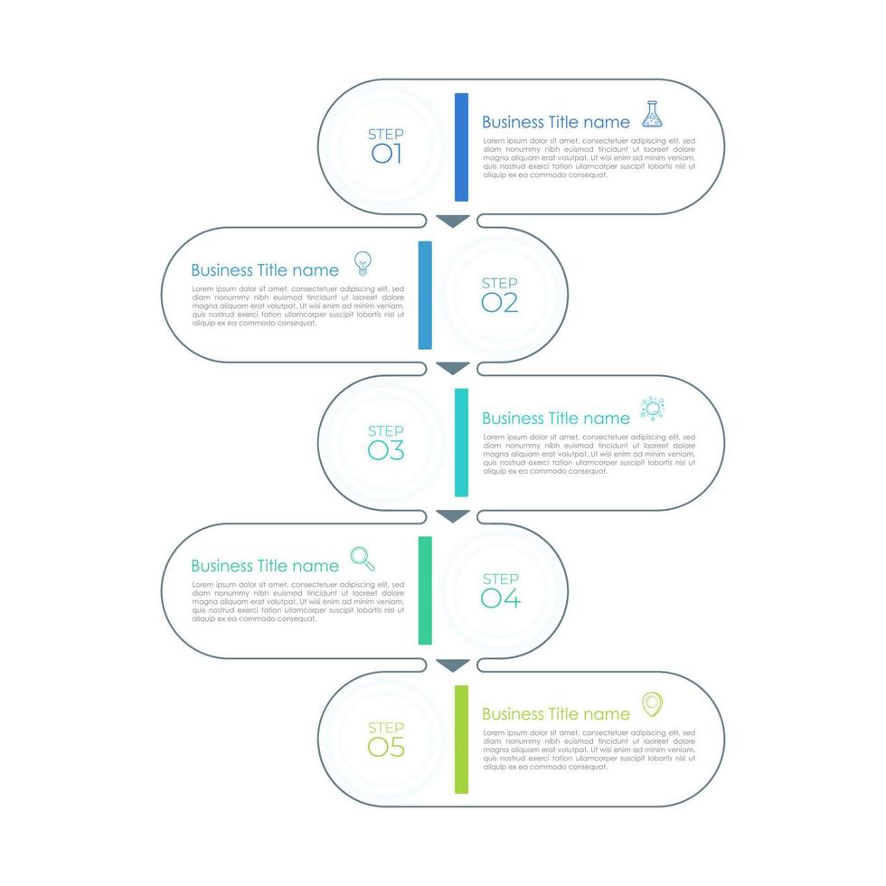 Modern infographic Timeline template can be used for workflow layout, diagram, number options, web design. Infographic business concept with 5 option, parts, steps or processes. vector