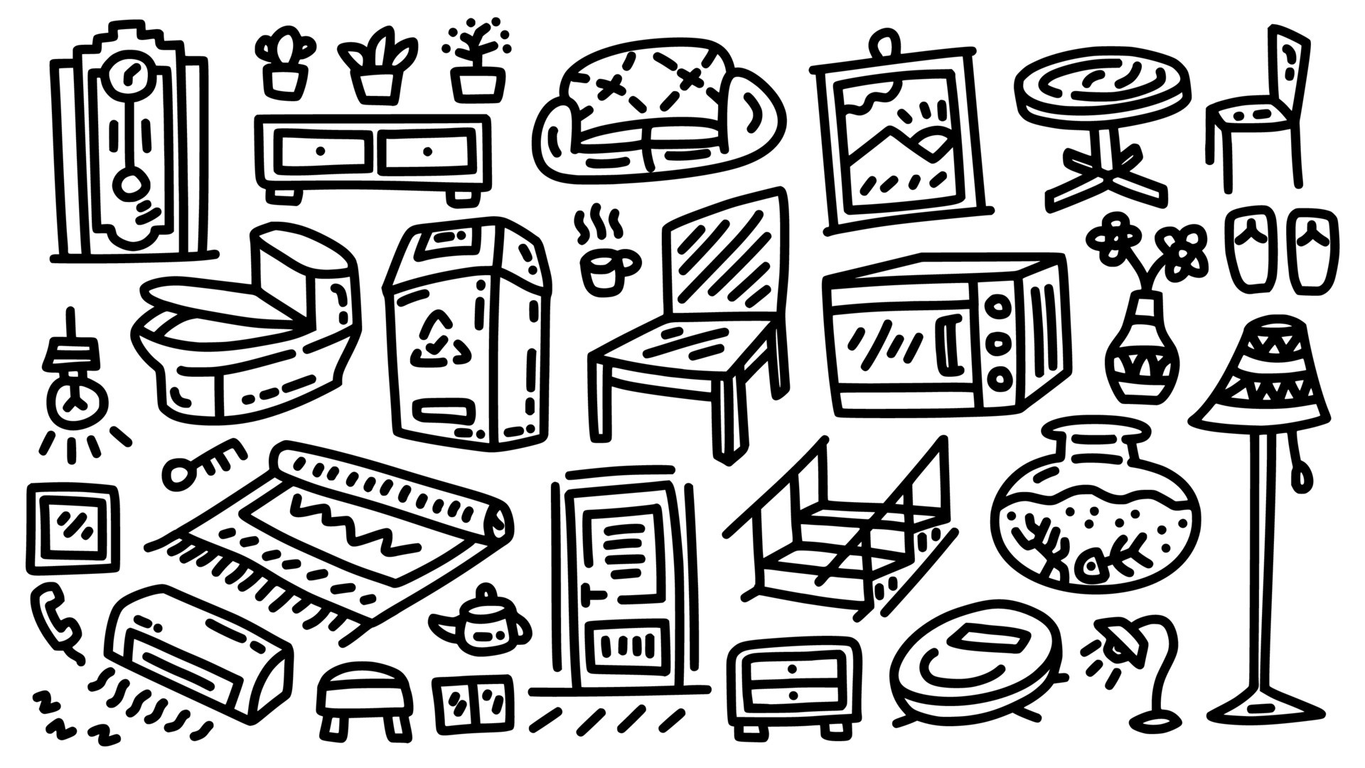 https://static.vecteezy.com/system/resources/previews/010/281/853/original/interior-and-furniture-icon-set-hand-drawn-doodle-cartoon-outline-illustration-collection-vector.jpg