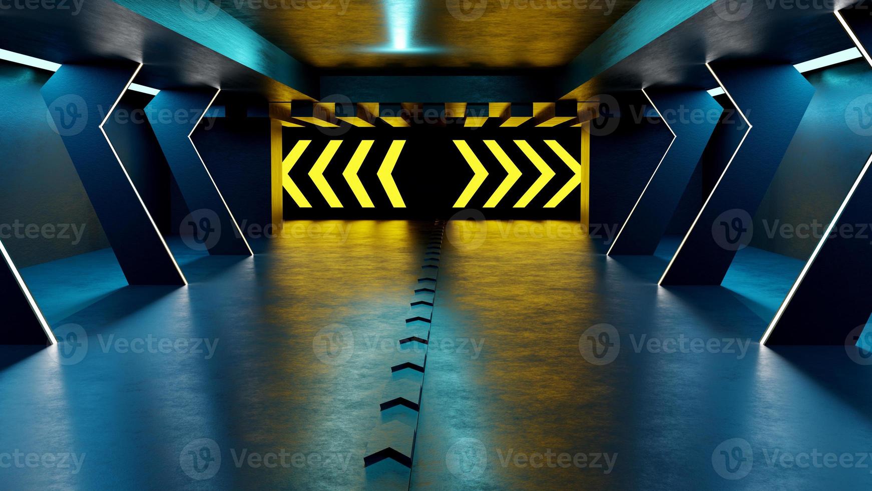3d rendering neon glow sci fi futuristic background spaceship abstract photo