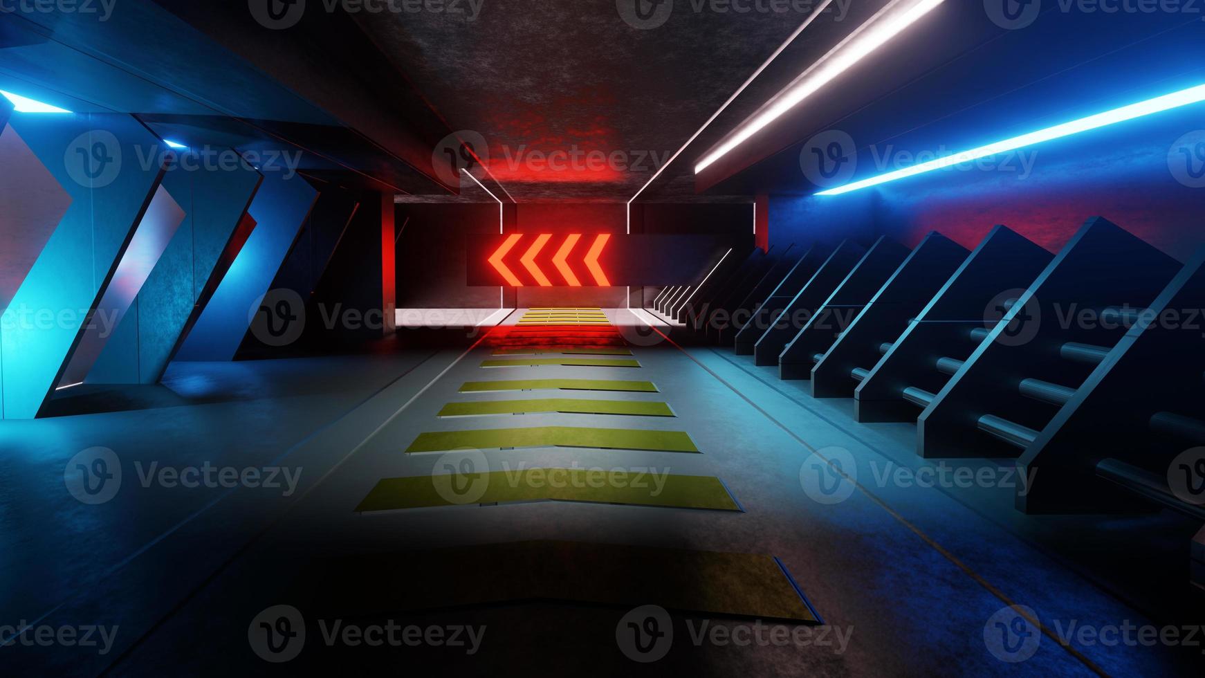 3d rendering neon glow sci fi futuristic background photo