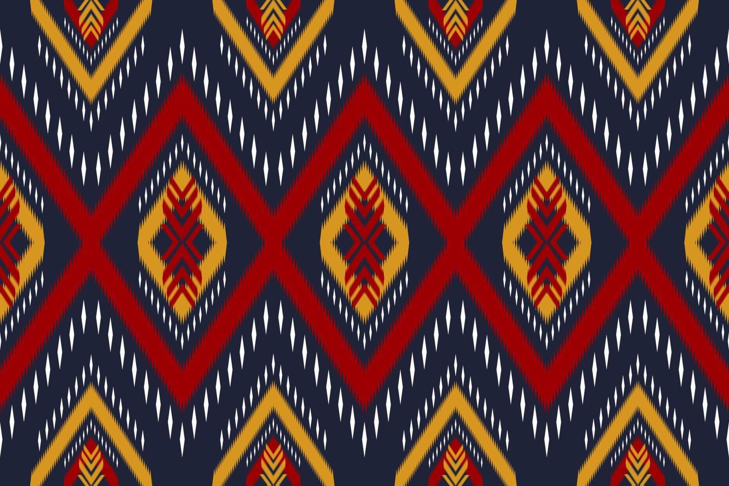 Abstract ethnic pattern art. Ikat seamless pattern in tribal, folk embroidery, and Mexican style. Design for background, wallpaper, vector illustration, fabric, clothing, carpet.