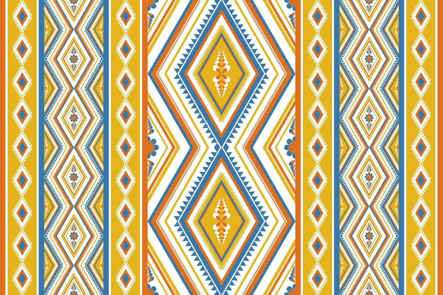 Geometric ethnic seamless pattern. Flower decoration. Striped Aztec style. Design for background, wallpaper, vector illustration, fabric, clothing, batik, carpet, embroidery.