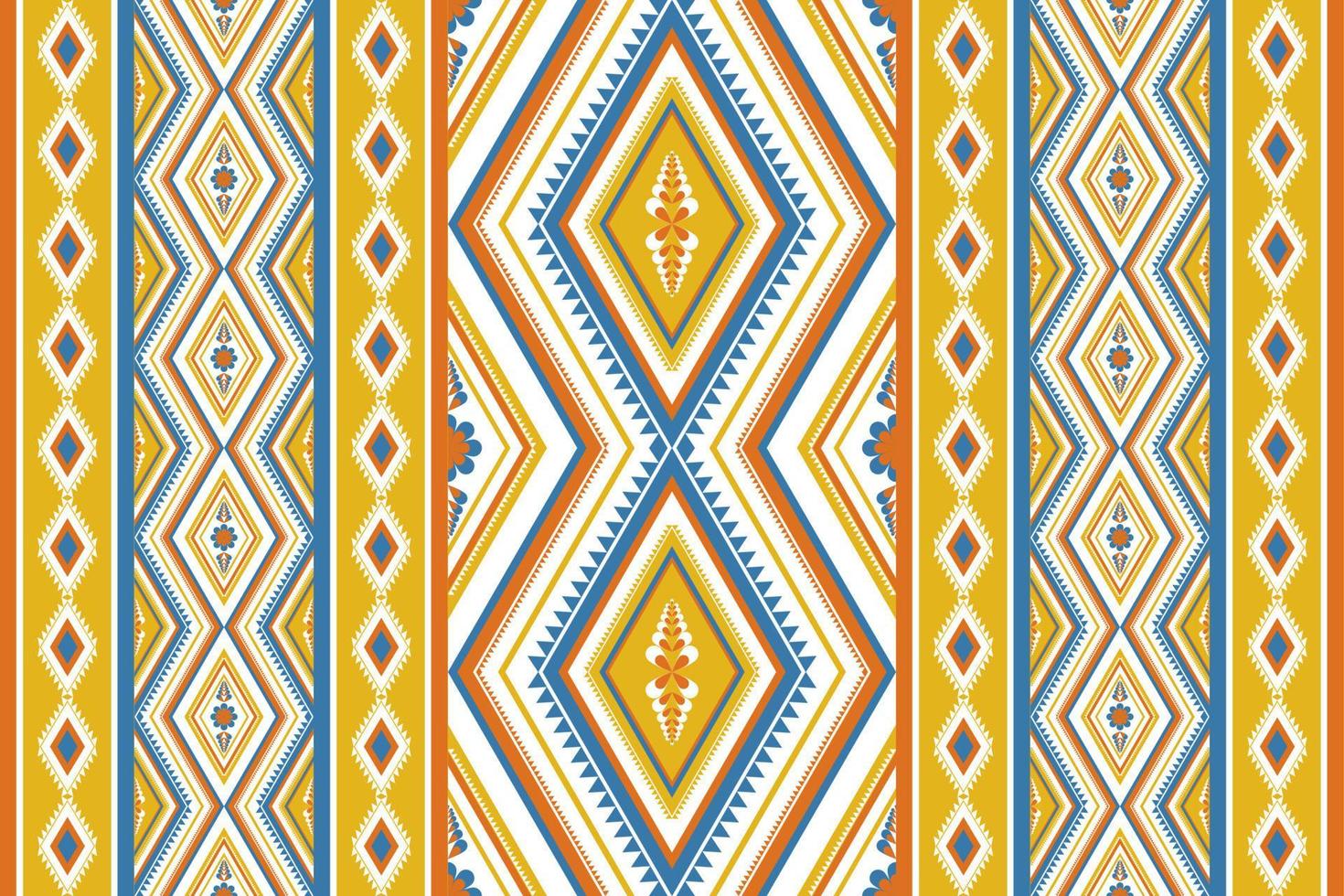 patrón geométrico étnico sin costuras. decoración de flores estilo azteca a rayas. diseño para fondo, papel tapiz, ilustración vectorial, tela, ropa, batik, alfombra, bordado. vector