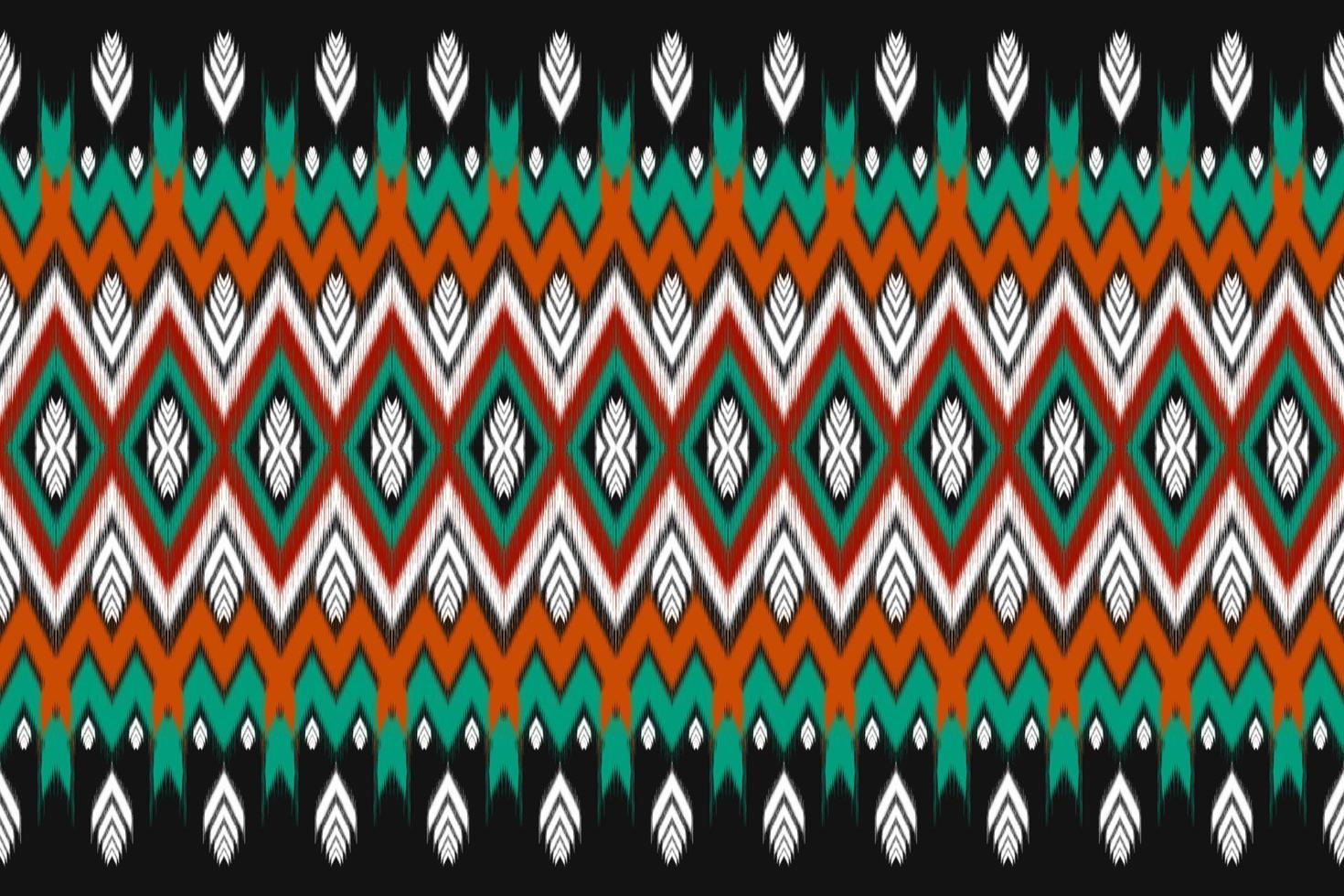 arte abstracto étnico ikat. patrón sin costuras en tribal. estilo mexicano a rayas. diseño para fondo, ilustración, envoltura, ropa, batik, tela, bordado. vector