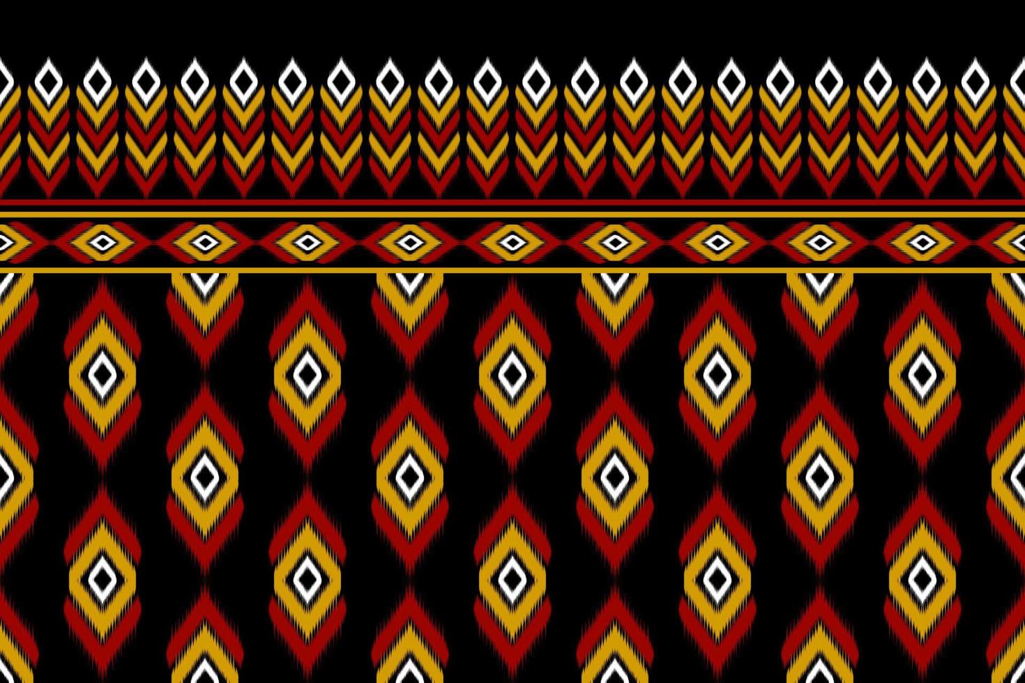 hermoso arte ikat abstracto. patrón étnico sin costuras en tribal. estilo mexicano a rayas. diseño para fondo, ilustración, envoltura, ropa, batik, tela, bordado. vector