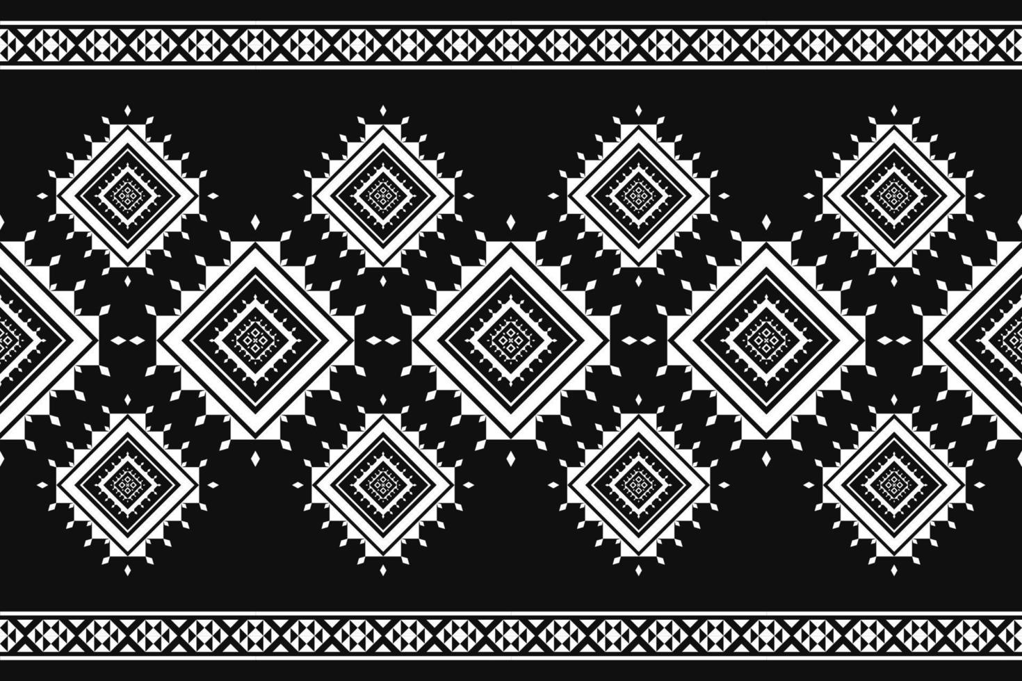 Ethnic black pattern art. Geometric seamless pattern in tribal, folk embroidery, and Mexican style. Design for background, wallpaper, vector illustration, textile, fabric, clothing, carpet.