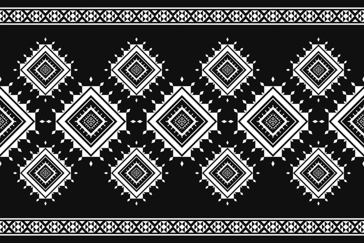 Ethnic black pattern art. Geometric seamless pattern in tribal, folk embroidery, and Mexican style. Design for background, wallpaper, vector illustration, textile, fabric, clothing, carpet.