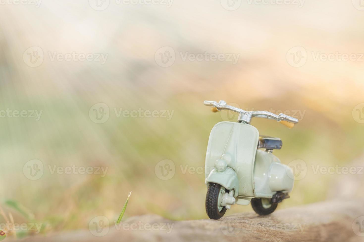 modelo de motocicleta en la naturaleza foto