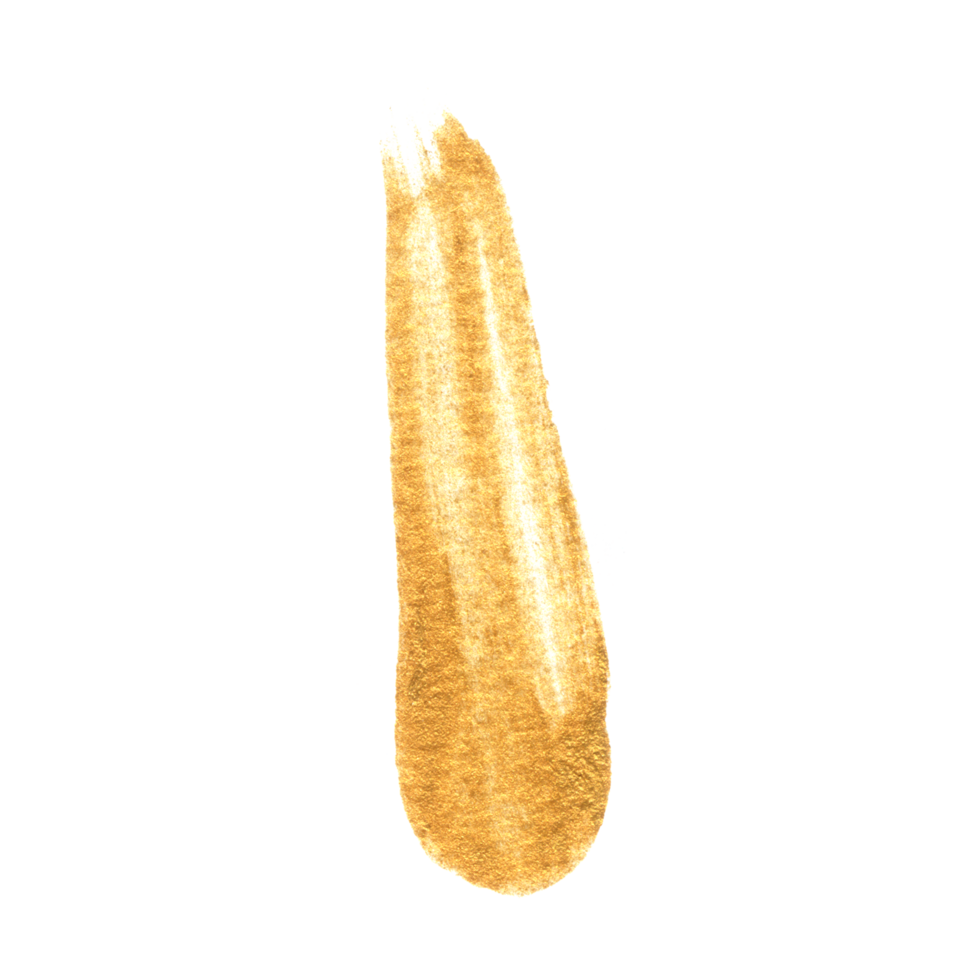Gold watercolor brush stroke png