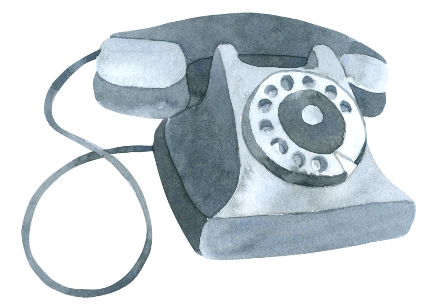 vecchio telefono acquerello png