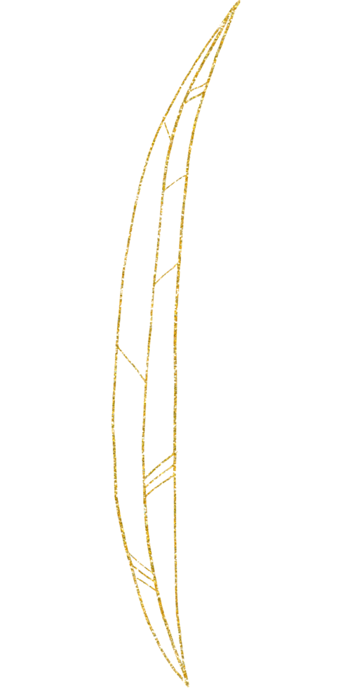 gold gliter flower and leaf png