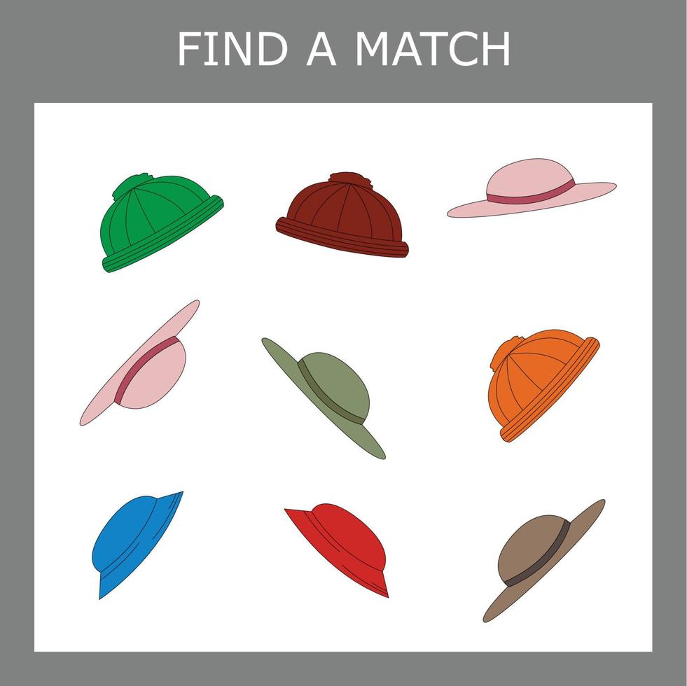 Match the clothes. Children's educational game. vector