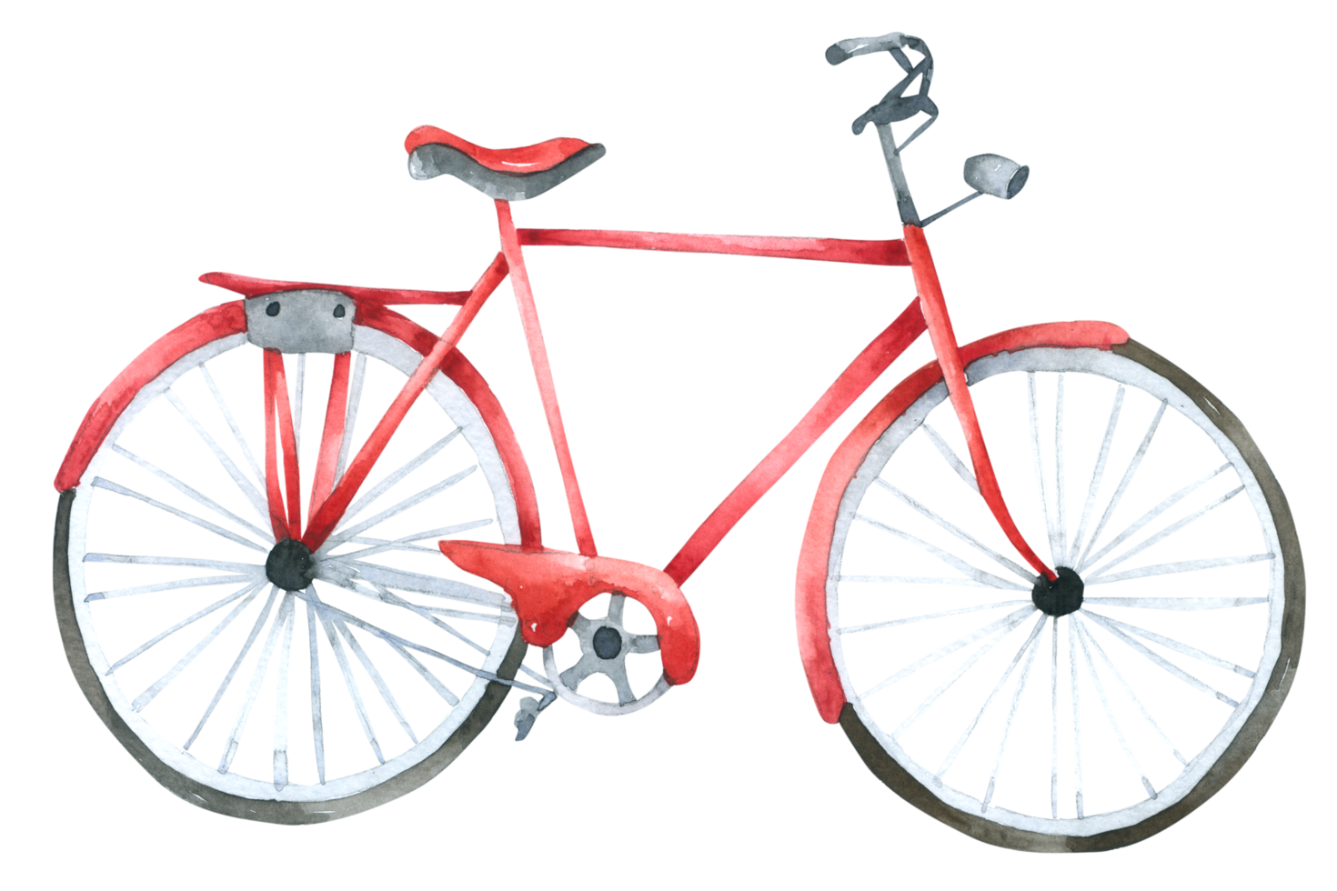 vélo aquarelle peinture à la main png