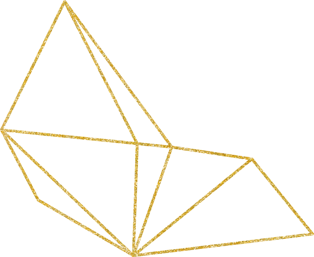 linea dorada geometrica png