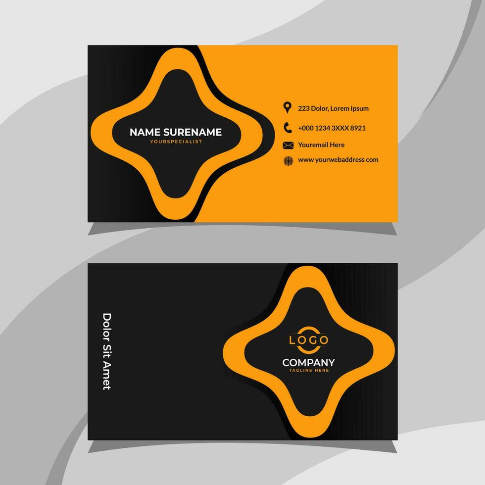 Business card template. Fit for your personal identity vector