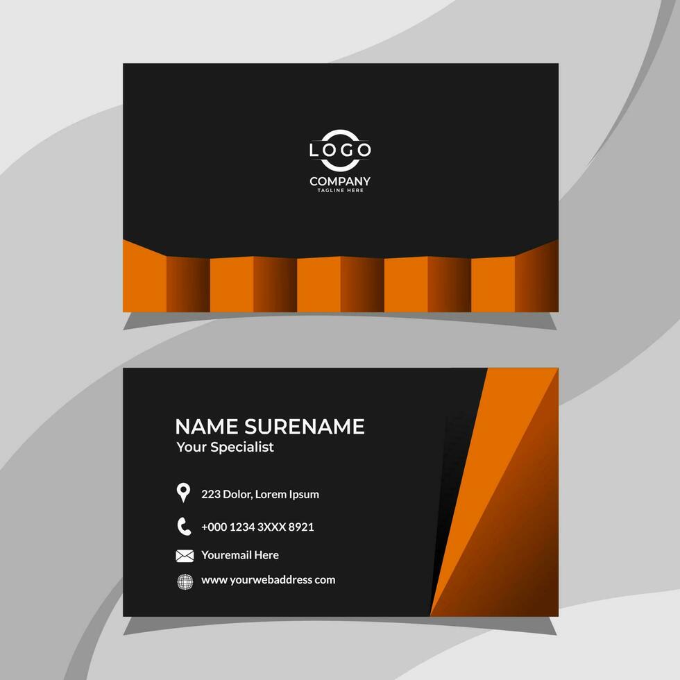 Business card template. Fit for your personal identity vector