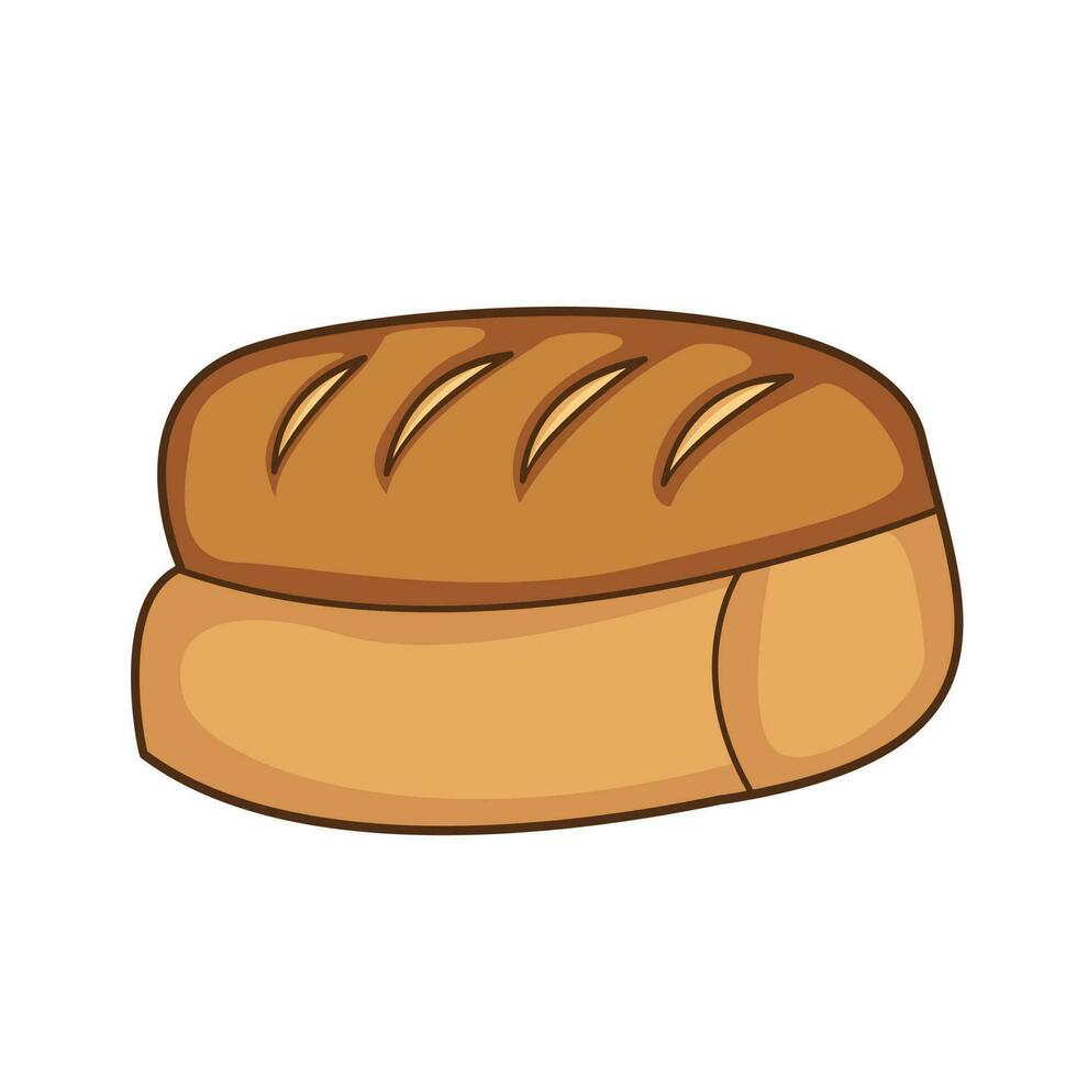 icono de pan vectorial. ilustración de pan rebanado. pan integral aislado sobre fondo blanco. símbolo de panadería vector