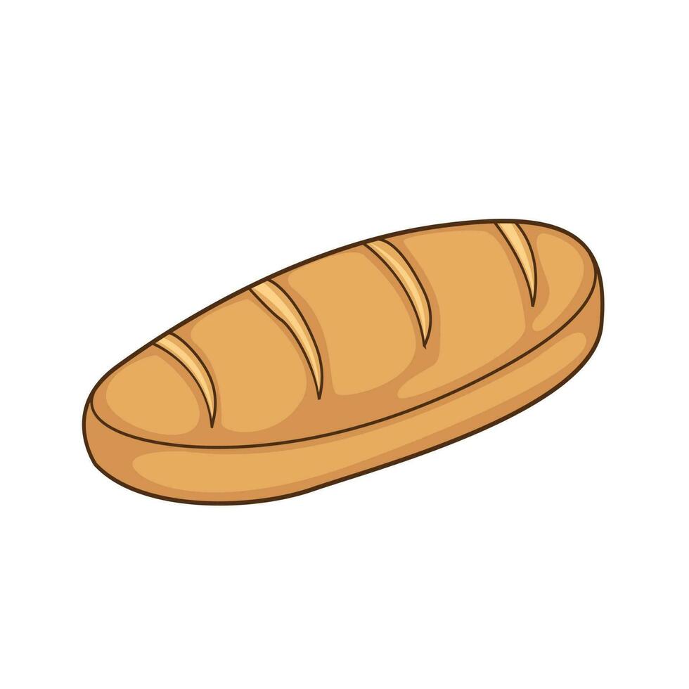 Vector bread icon. Illustration of sliced bread. whole wheat bread isolated on white background. bakery symbol