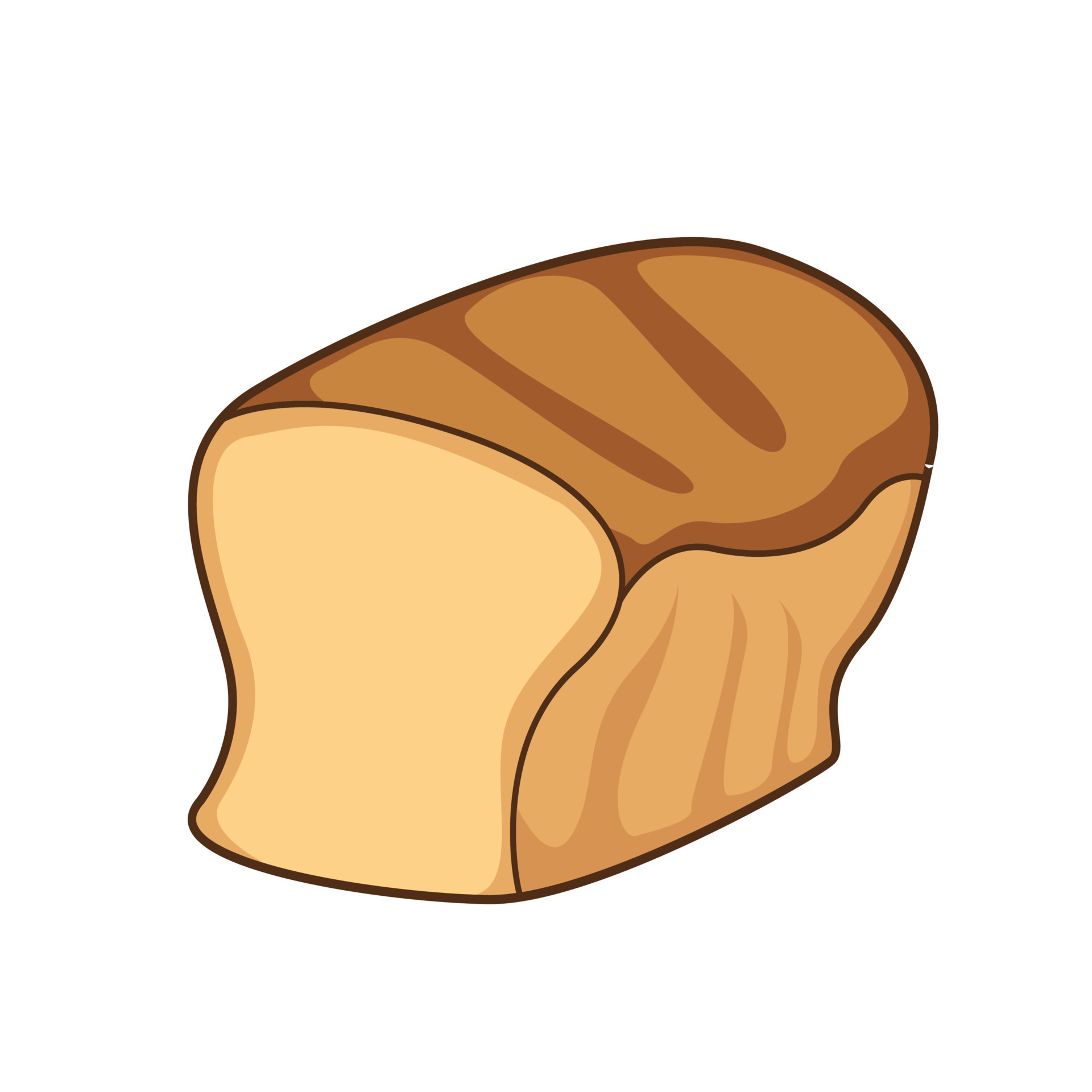 Vector bread icon. Illustration of sliced bread. whole wheat bread