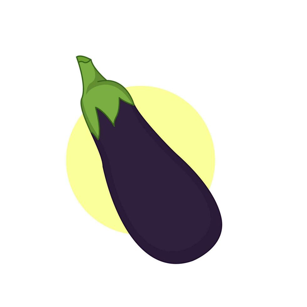 Eggplant vector graphics illustration isolated on white background