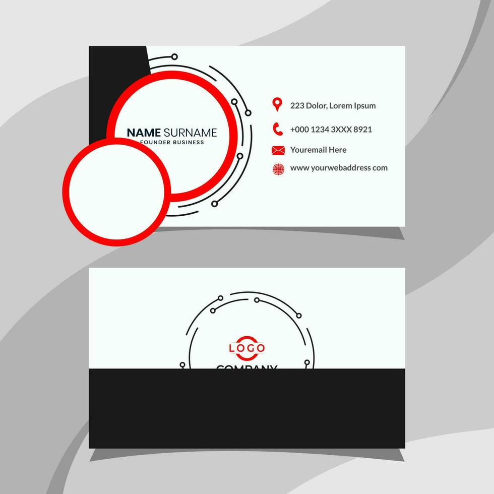 Business card template. Fit for your personal identity vector