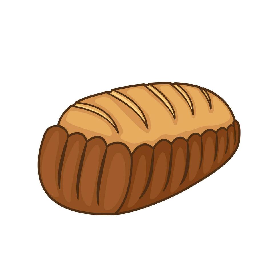 icono de pan vectorial. ilustración de pan rebanado. pan integral aislado sobre fondo blanco. símbolo de panadería vector