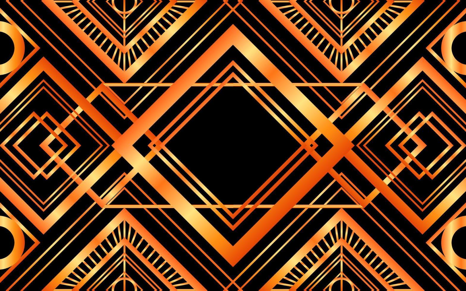 Gradient Gold Art Deco Background vector