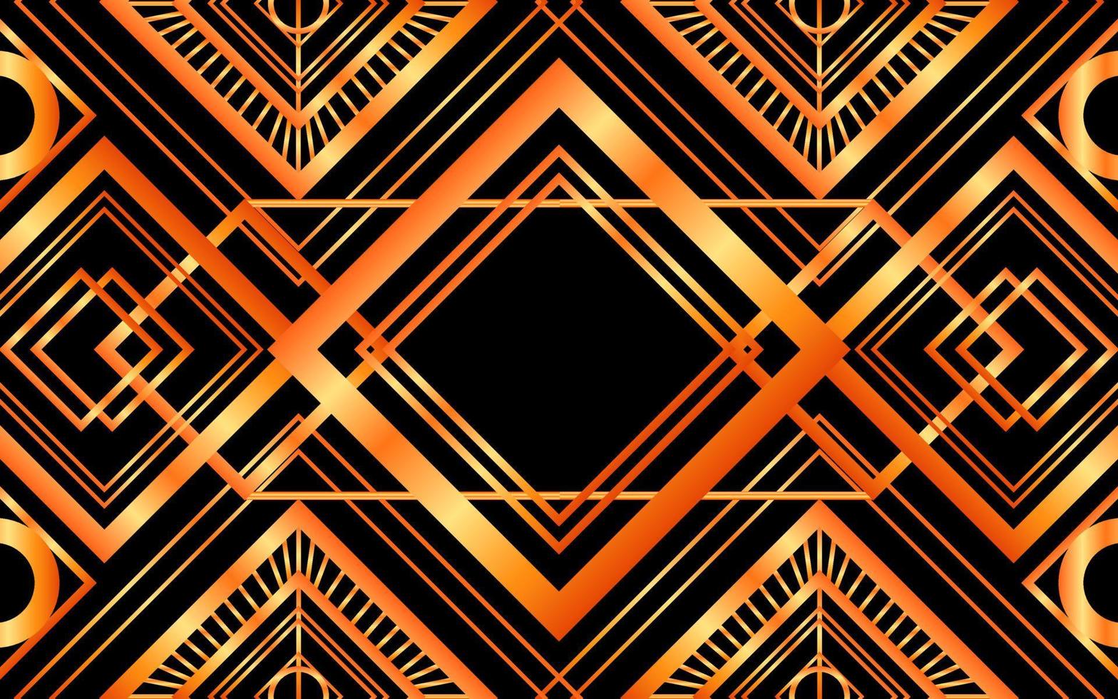 fondo degradado dorado art deco vector