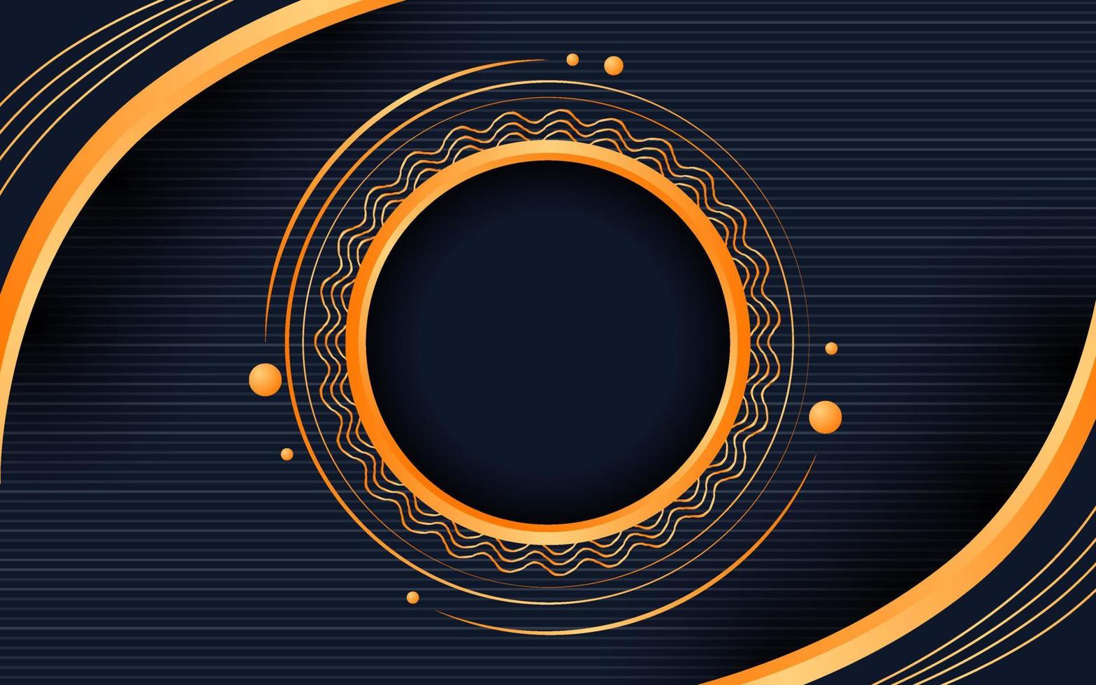 Realistic black backgrounds with circular frames vector