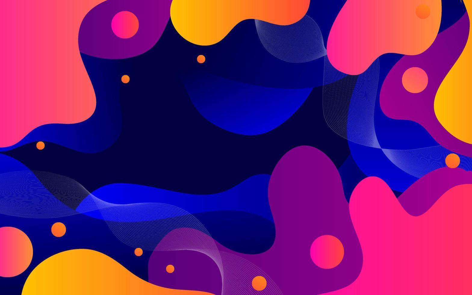 Colorful drawn abstract fluid background vector