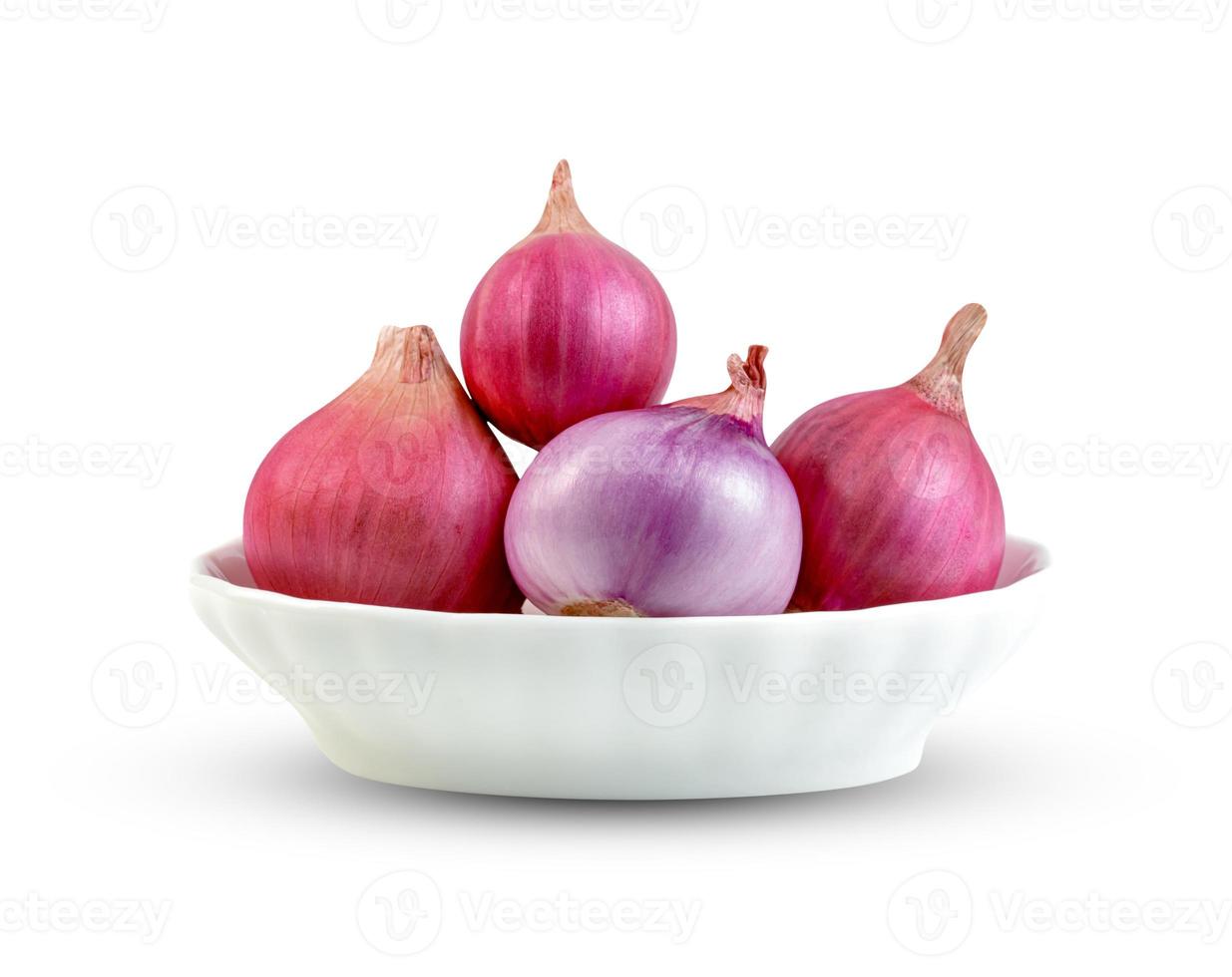 Premium Photo  Red shallots isolated on white background