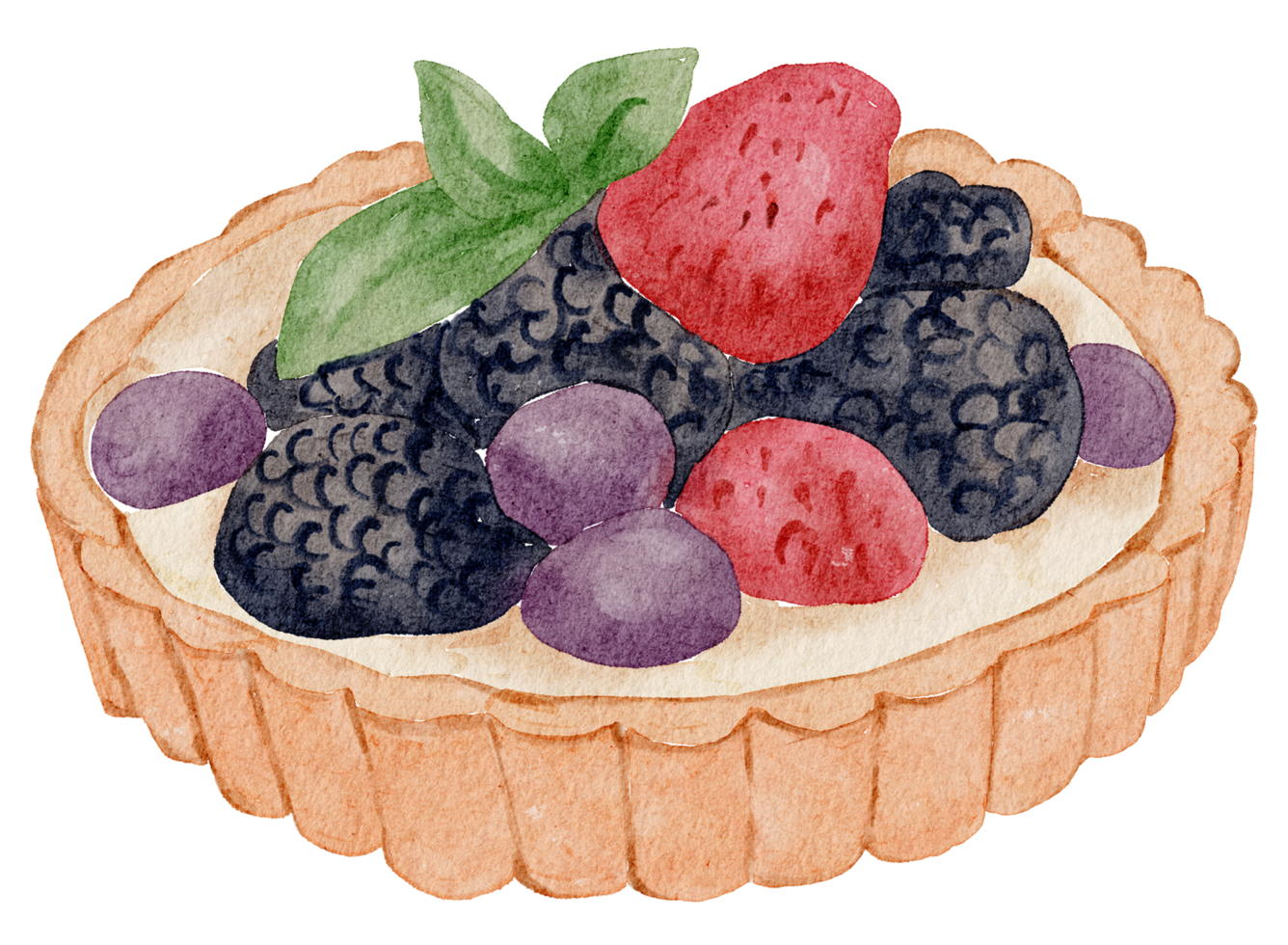 dessert aquarelle dessin animé mignon png