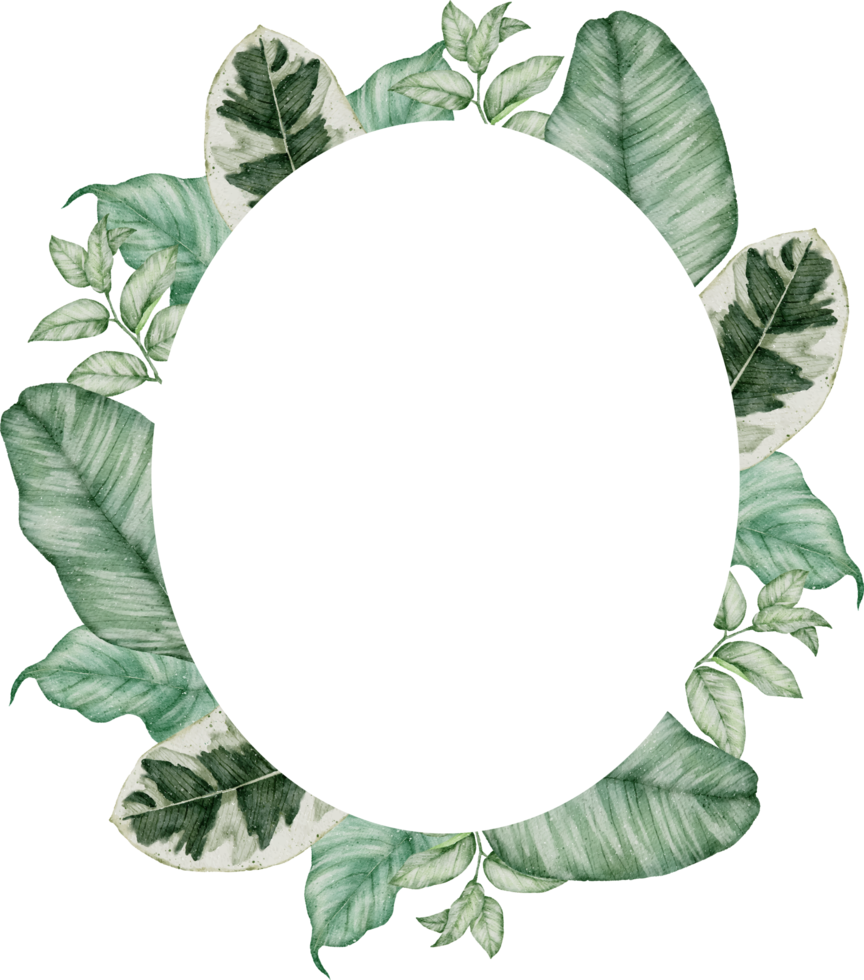 corona di fiori acquerello dipinto a mano png