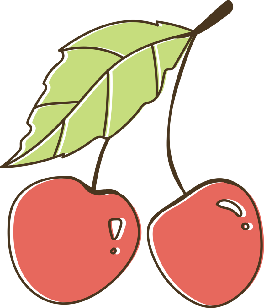 Cartoon vegetables and fruits png