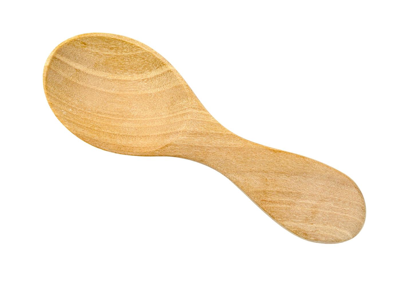wooden spoon isolated on white background ,include clipping path photo