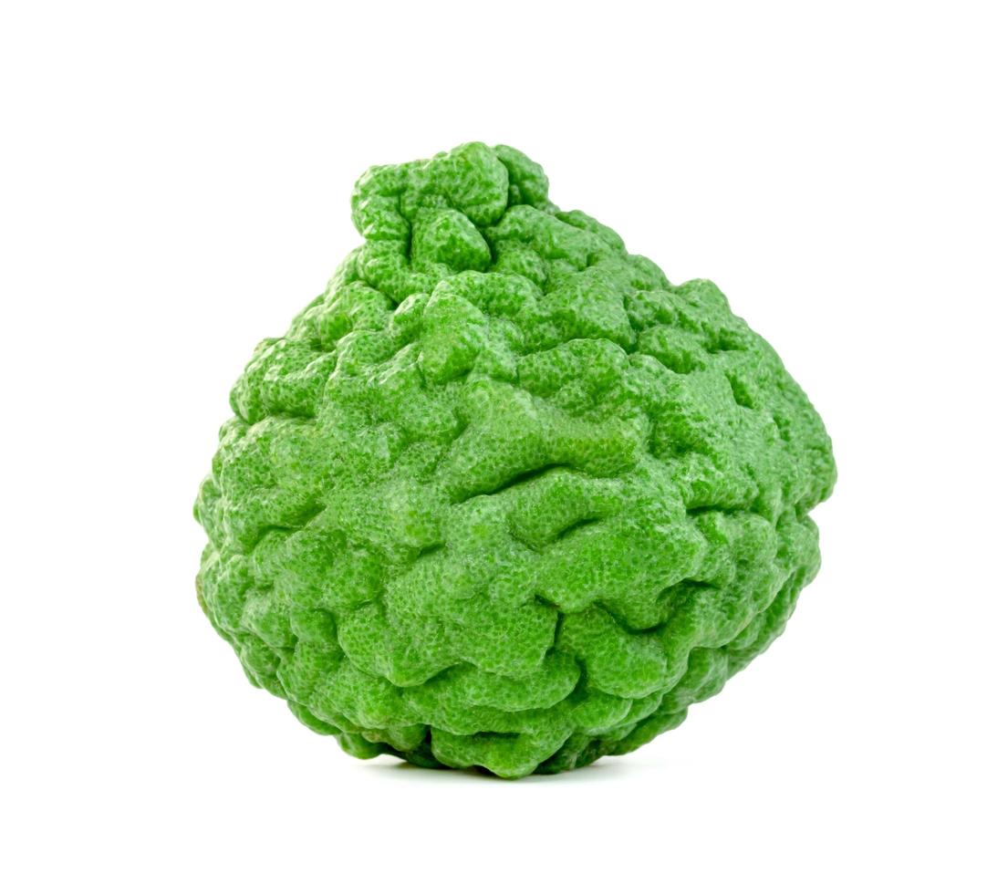 fresh bergamot fruit  isolated on white background photo