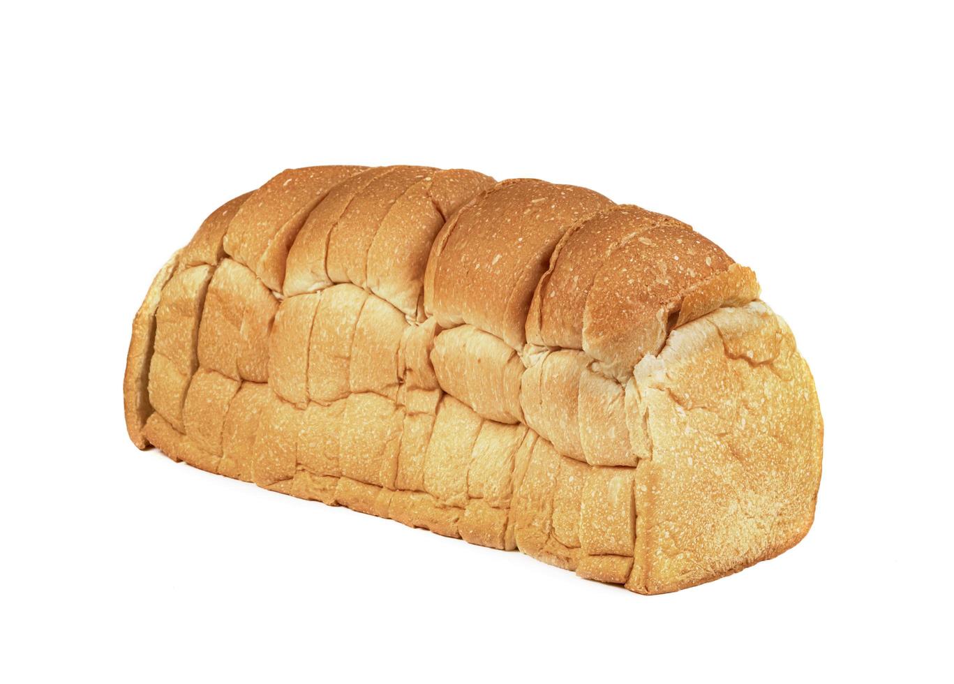 Sliced bread isolated on white background photo