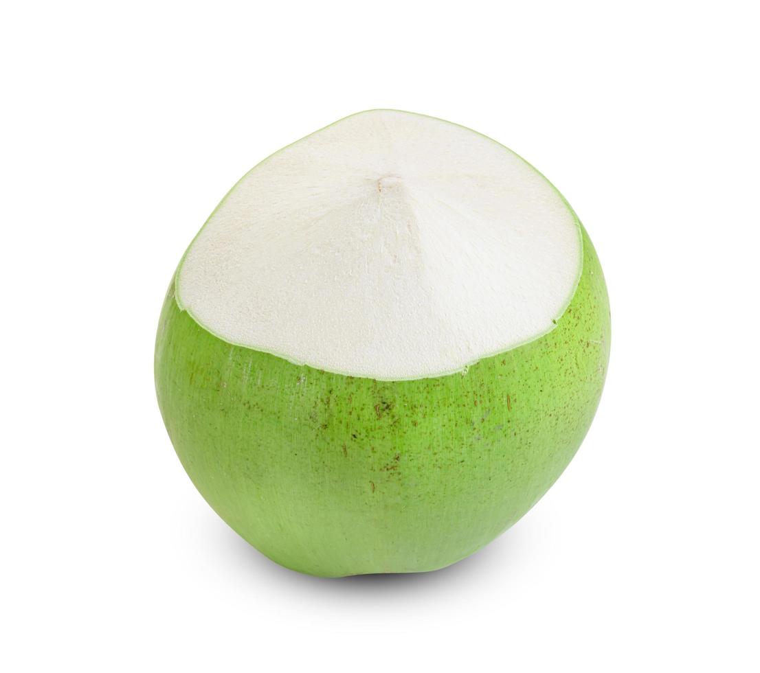 Green coconut fruit isolated on white background  ,include clipping path photo