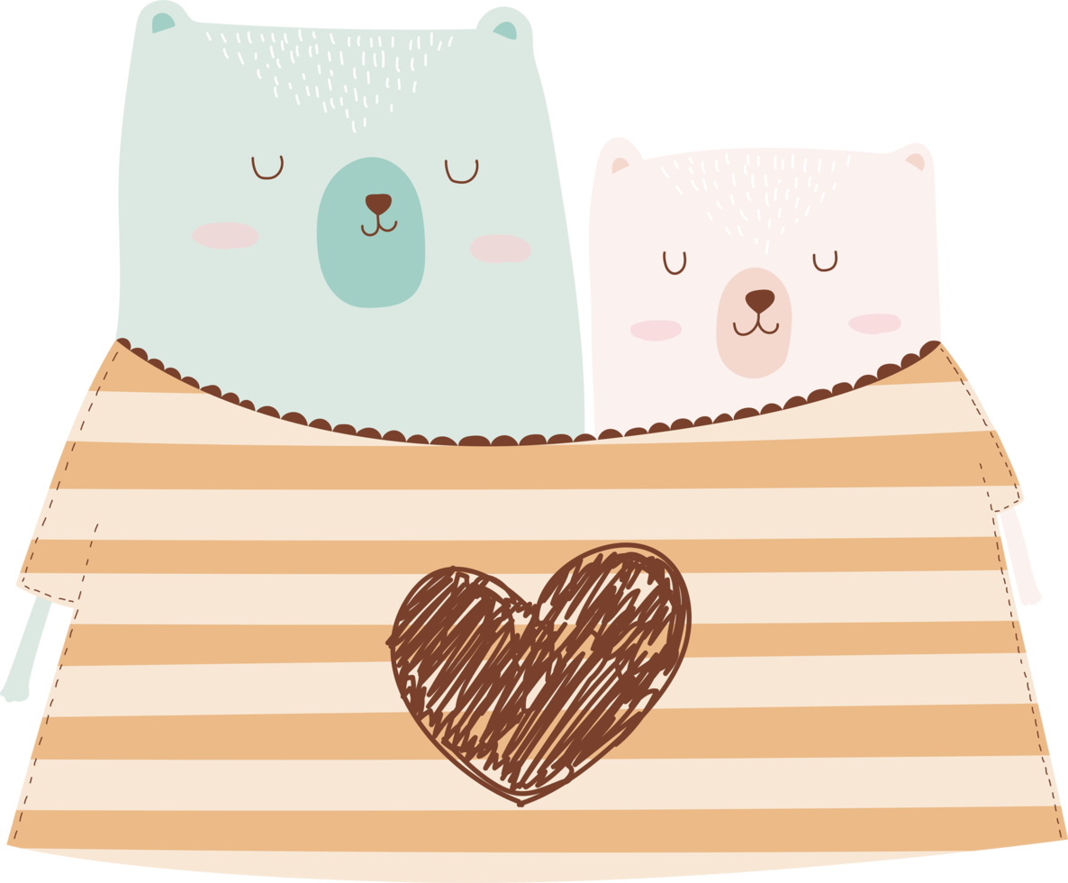 Cute bear cartoon charactor png