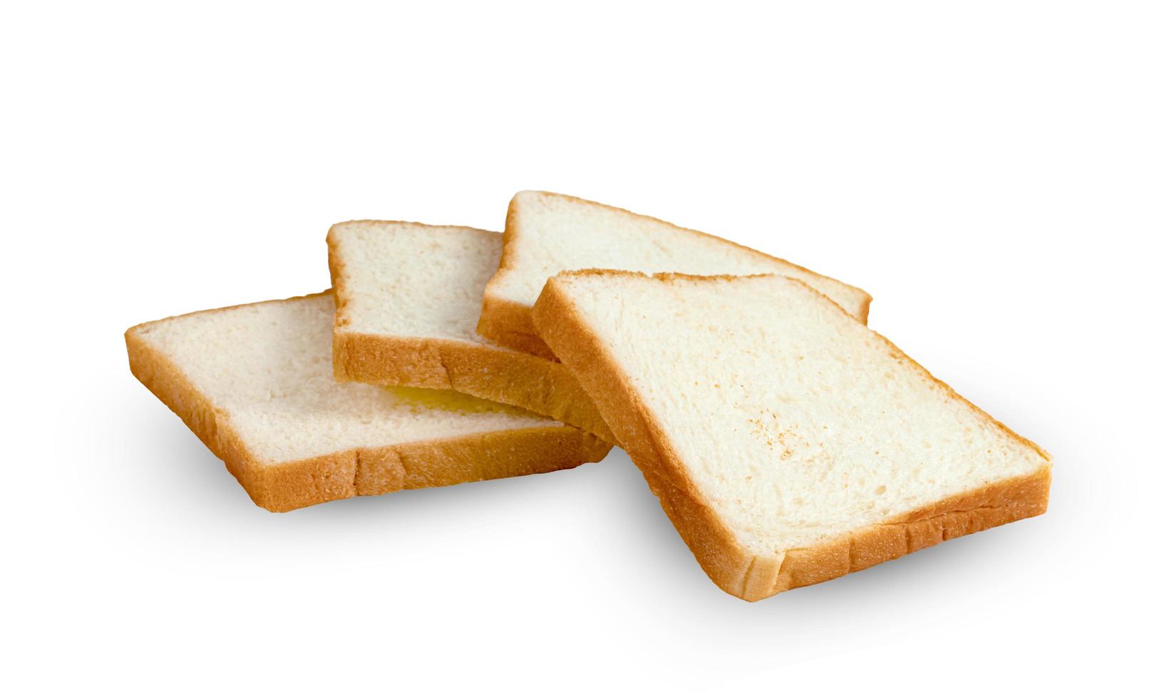 Sliced bread isolated on white background photo