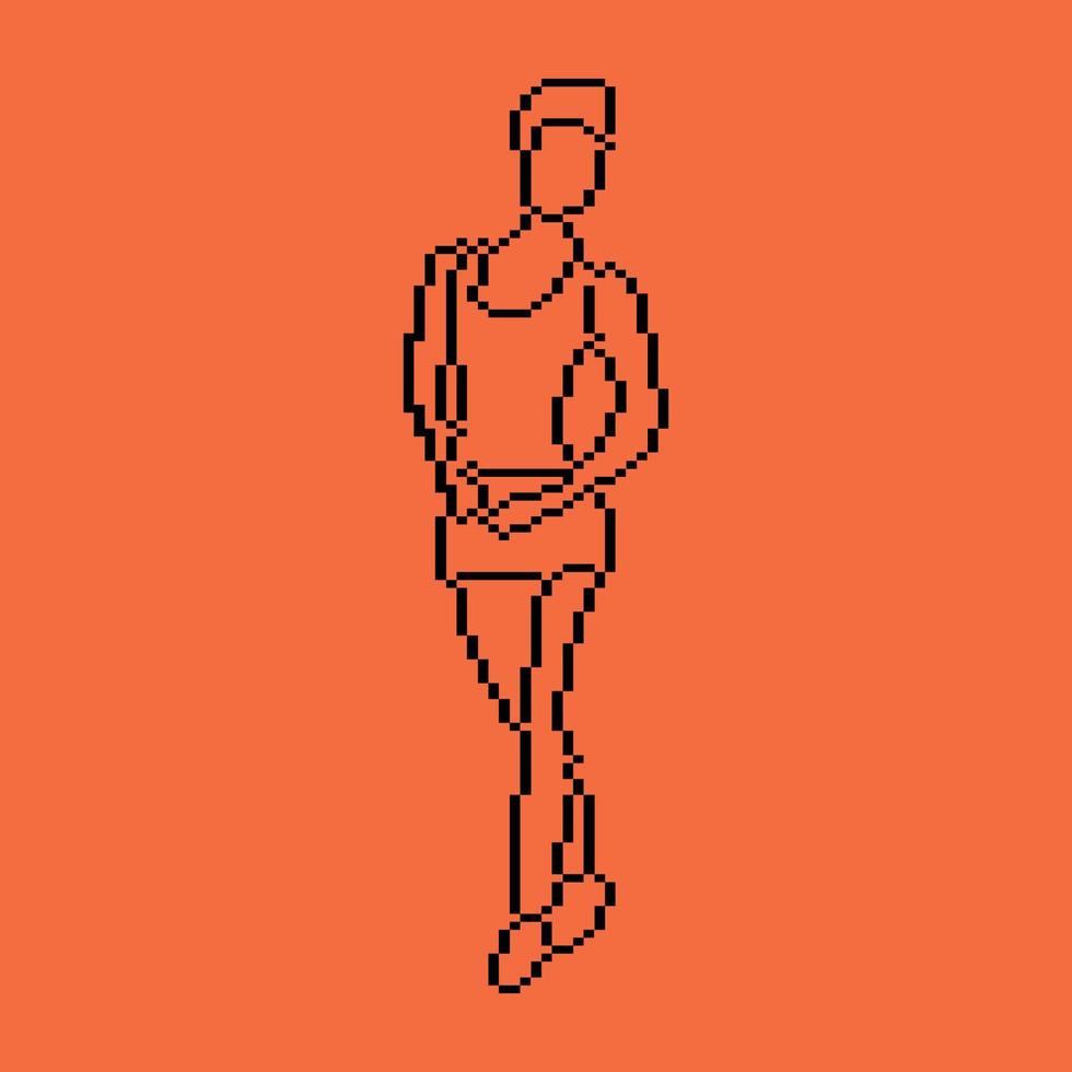 Pixeled human element vector