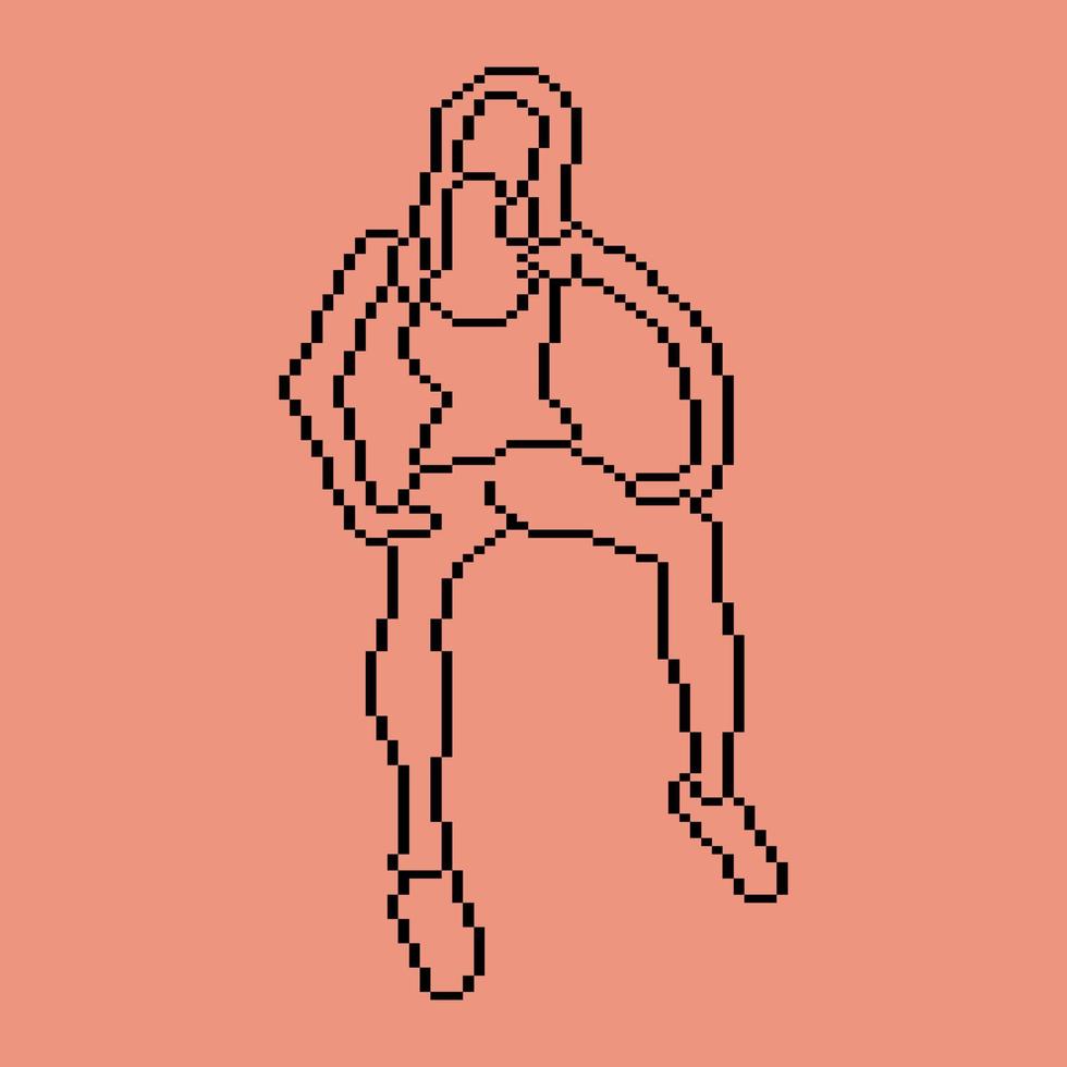 Pixeled human element vector