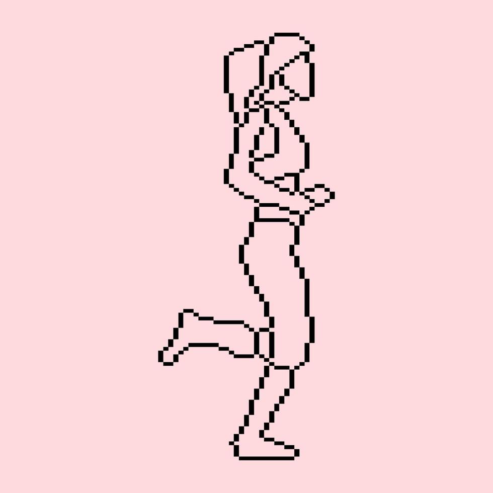 Pixeled human element vector