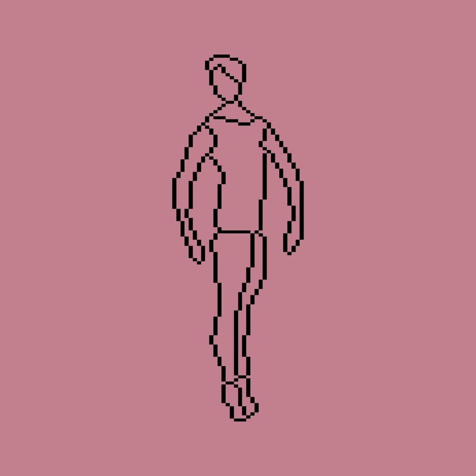 Pixeled human element vector