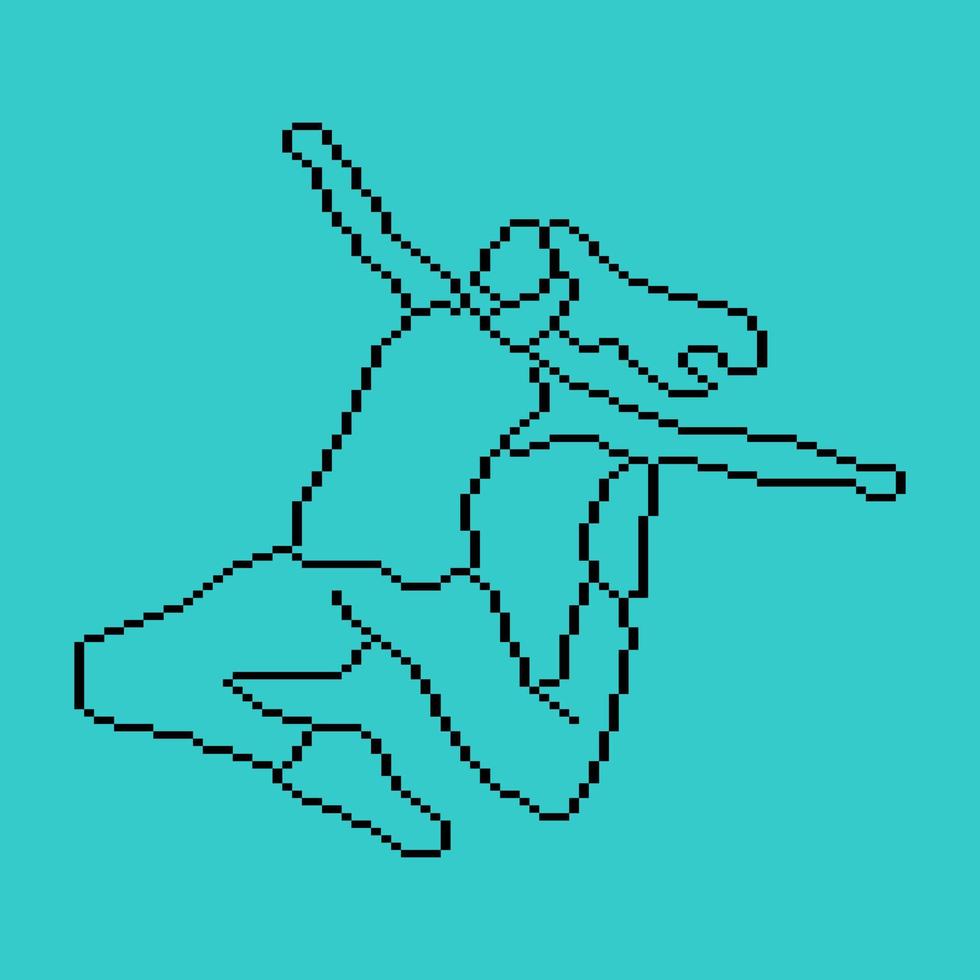 Pixeled human element vector