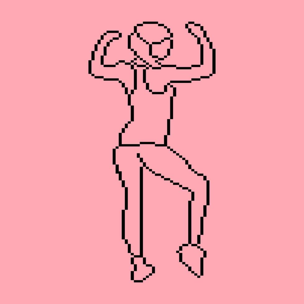 Pixeled human element vector