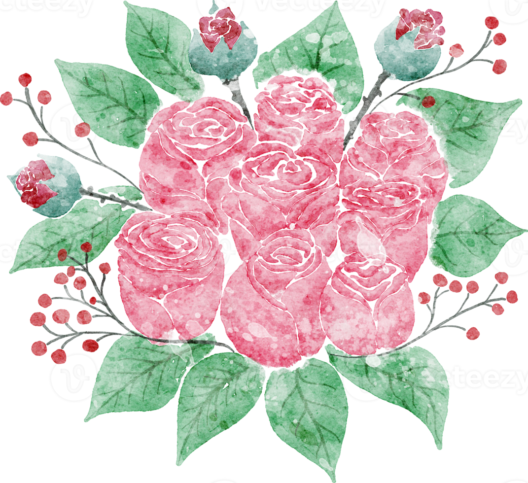 Flower watercolor transparent. png